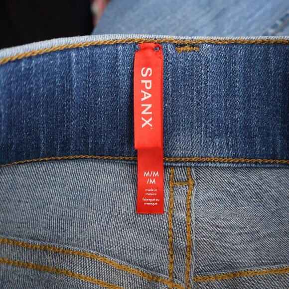 SPANX Wide Leg Seamed Front Jeans - Size M - Pull on - Picture 2 of 12